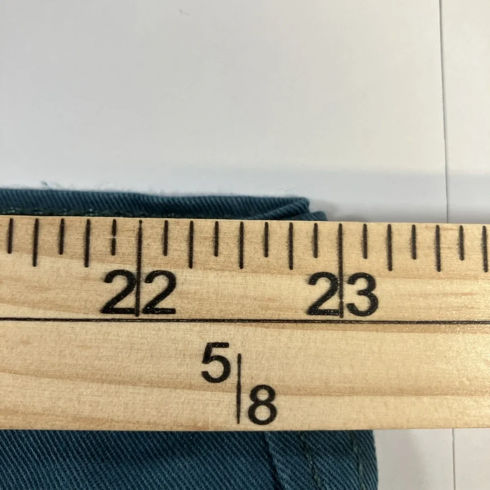 Levi's 569 Pants Mens 44x32 Teal Blue Loose Straight Stretch Twill